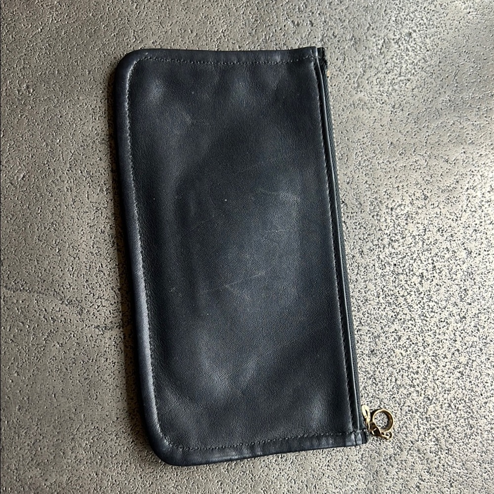 Coach vintage black zipper pouch